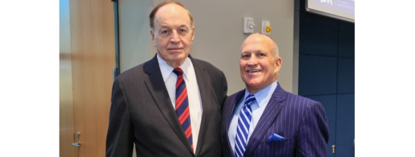 U.S. Senator Richard Shelby is welcomed by UAH President Charles L. Karr as he is honored with the establishment of the Senator Richard Shelby Endowed Chair in Engineering