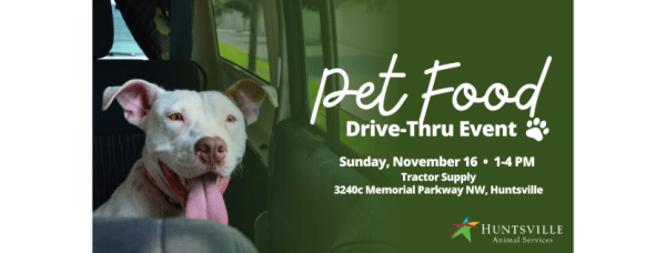 Animal Services and H.A.W.S. to Distribute Free Pet Food Nov. 16 as Shutdown Strains Local Families 3 Huntsville Animal Services